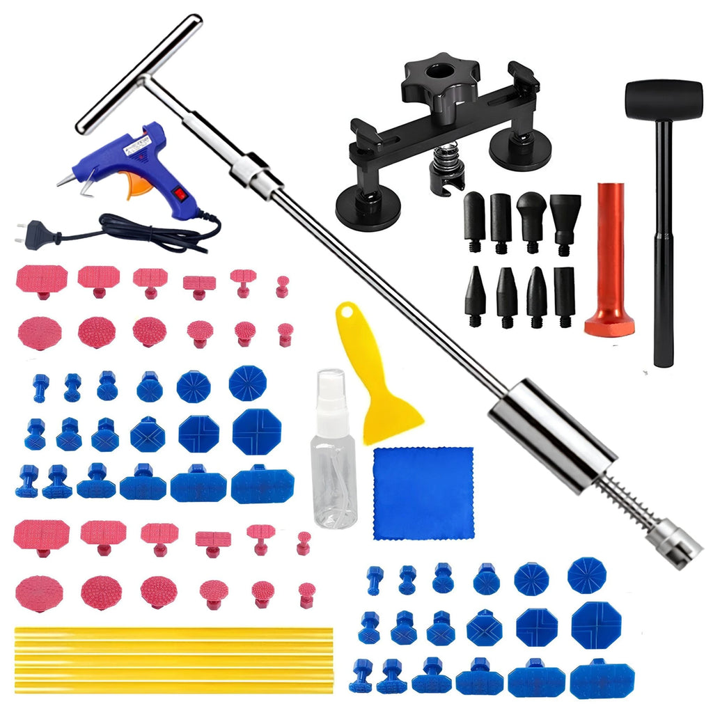 Complete Paintless Dent Repair Tool Kit with Glue Gun Pulling Tabs and Bridge Puller