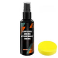 Hydrophobic Glass Shield anti-fog spray bottle for car glass with a yellow foam applicator sponge