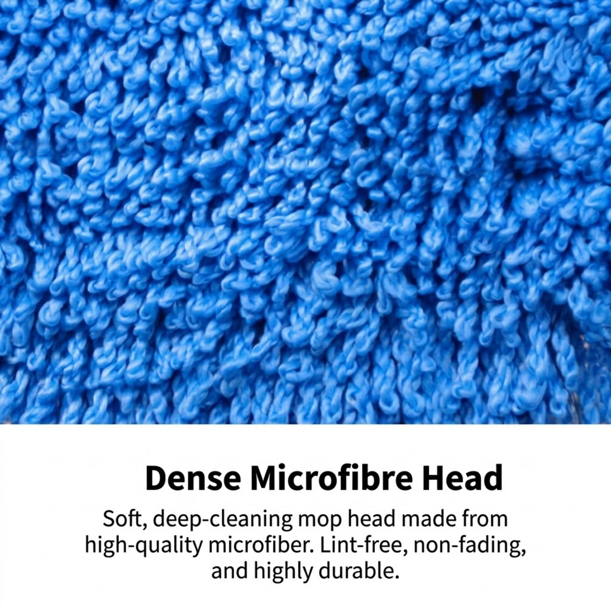 Close-up of the Telescopic Car Wax Mop Kit's dense, lint-free microfibre mop head