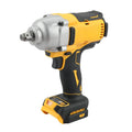 Cordless Impact Wrench in yellow and black on a clean white background, showing the 1/2 inch square drive anvil.