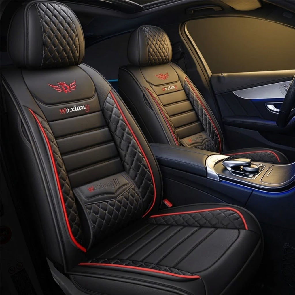 Diamond Quilted Leather Seat Covers installed