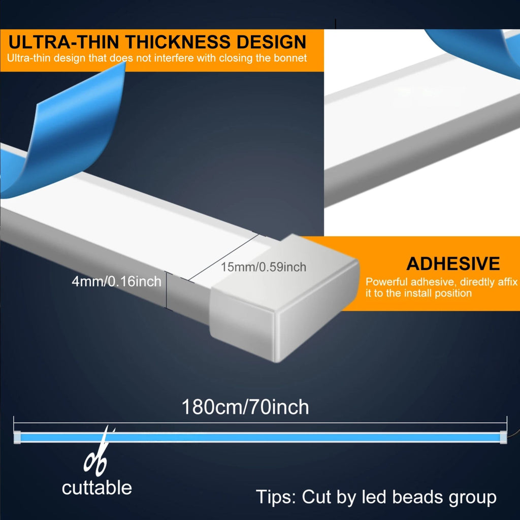 Ultra-thin metal strip with adhesive feature on a dark background, featuring XUKEY branding.