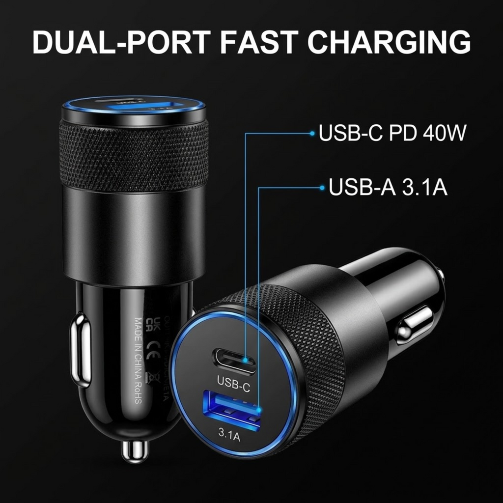 Alloy USB Car Charger