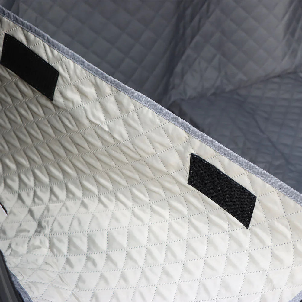 Interior velcro attachment strap detail on the Waterproof Dog Boot Liner cargo cover