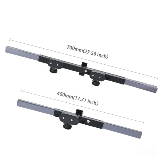 Retractable Windscreen Sunshade dimensions showing 700mm and 450mm housing lengths