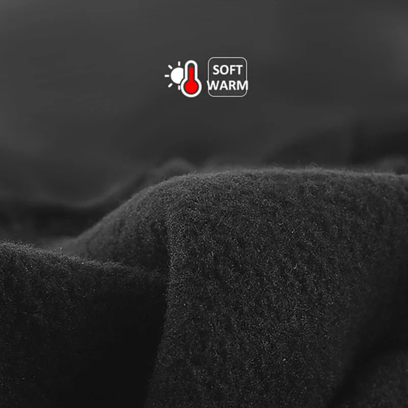 Close-up of the winter glove's soft brushed fleece lining, designed to trap warmth in cold conditions.