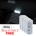 Four-pack of white LED touch lights displayed against a car boot interior with Buy 2 Get 2 Free offer