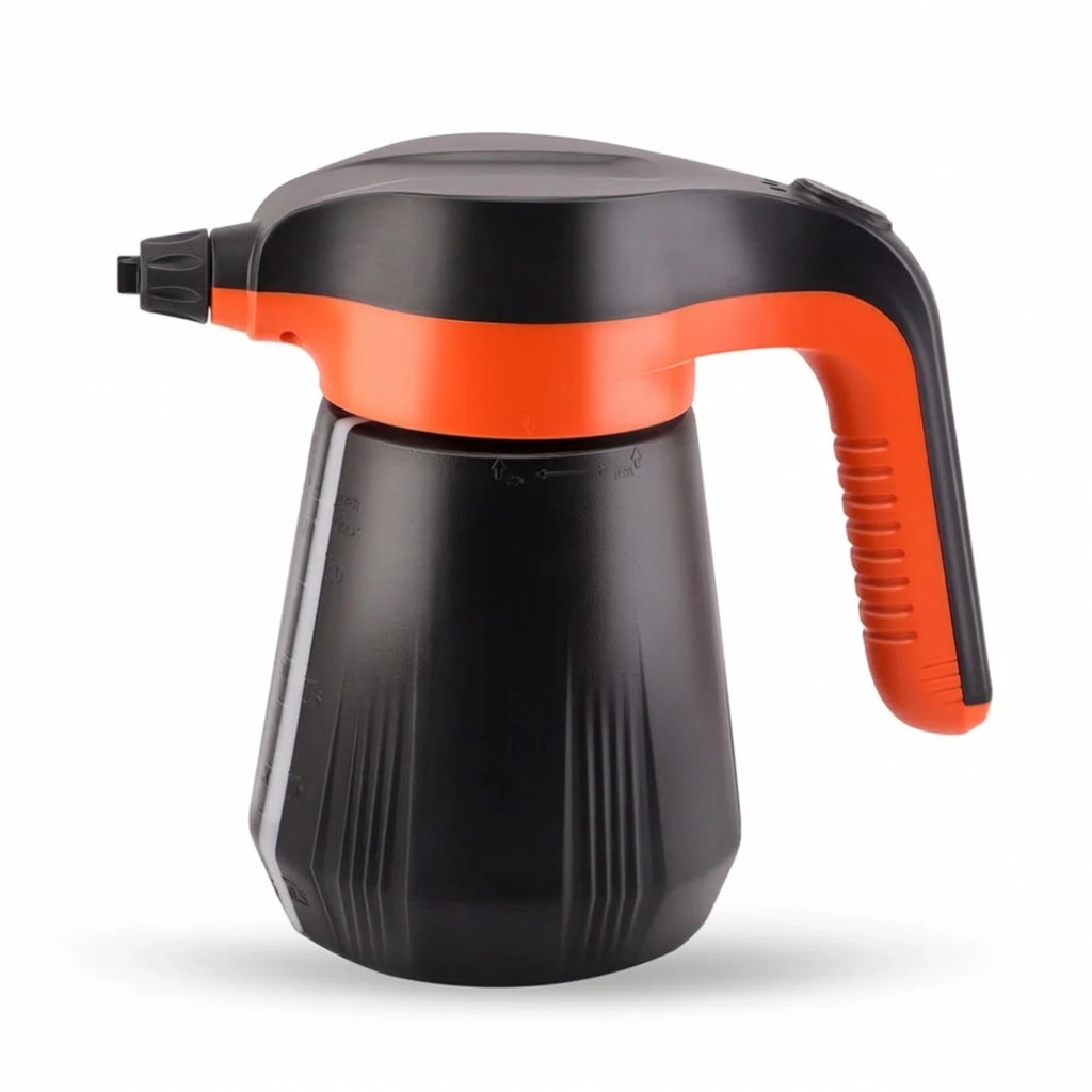 Pro Dual-Nozzle Foam Sprayer in black and orange on white background