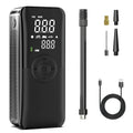 Cordless Digital Tyre Inflator with Full Accessory Set on White Background