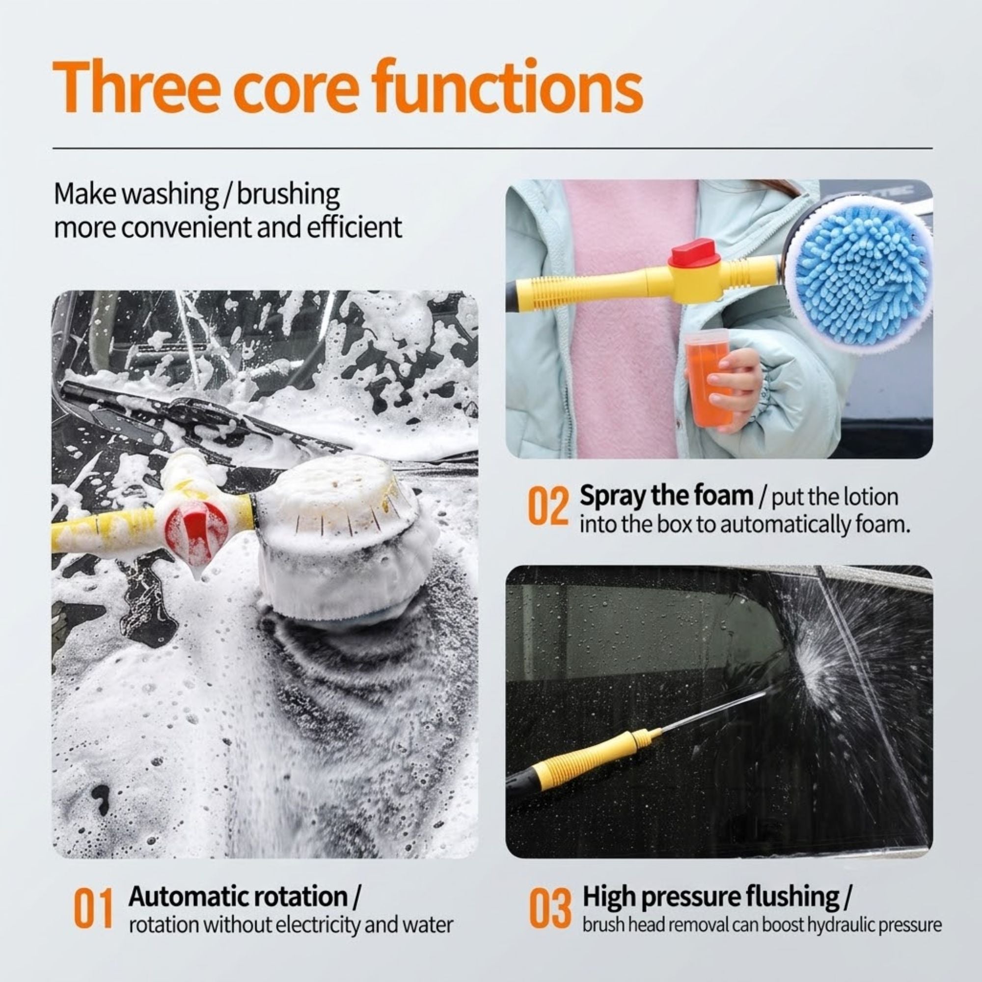 Rotating Foam Wash Mop