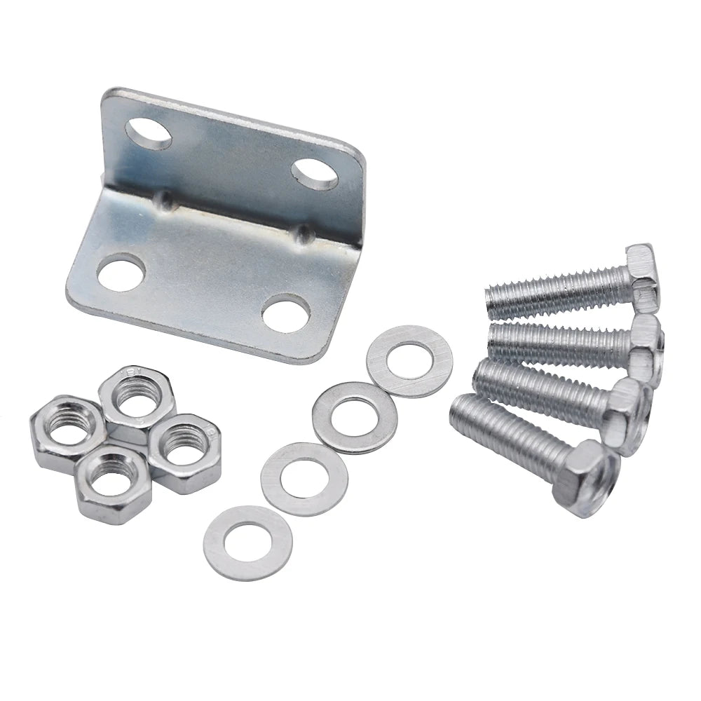Mounting hardware kit for dual trumpet air horn including bracket, bolts, nuts and washers