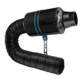Carbon Fibre Cold Air Intake filter with flexible ducting hose and mounting bracket