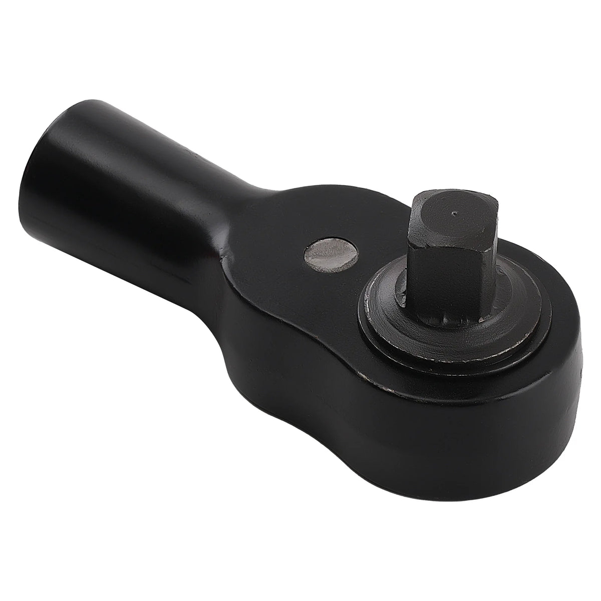 Heavy-Duty Impact Socket Set close-up of the black ratchet head and square drive, white background