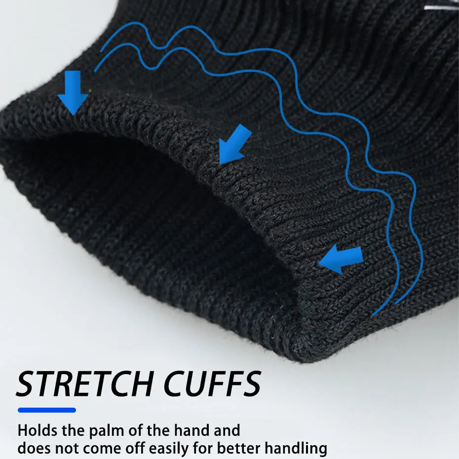 Close-up of the car wash mitt's stretch cuff that holds the palm securely for better handling