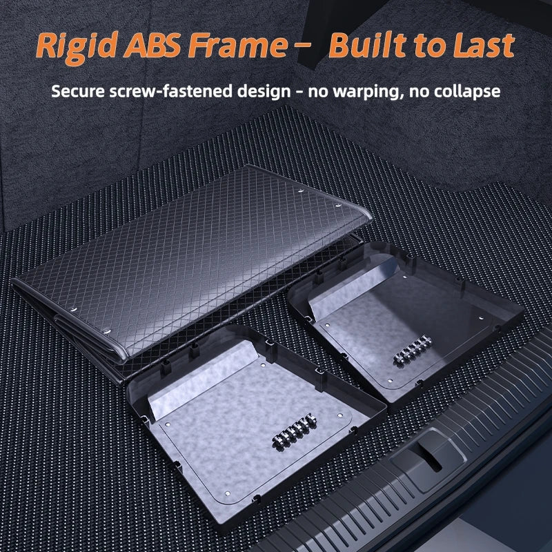 Magnetic Leather Boot Organiser rigid ABS frame construction with secure screw-fastened panels for durability