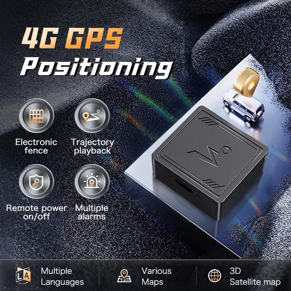 4G GPS tracker positioning features including electronic fence and trajectory playback