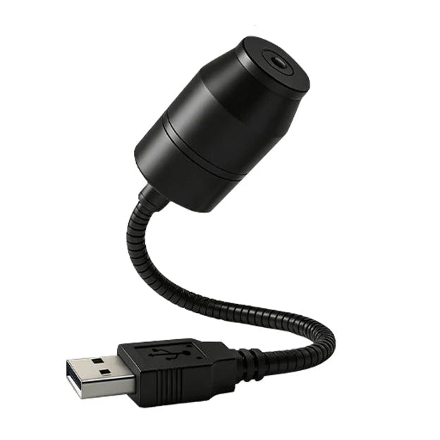 Interior Galaxy Star Light USB LED car roof projector on white background