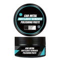 Car Metal Rust and Dust Remover Polishing Paste jar shown open and closed on a white background