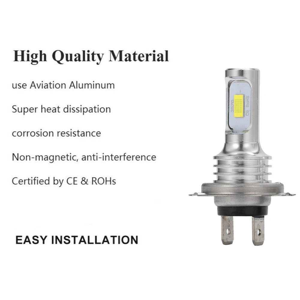 CSP LED Fog Light Bulbs H7 single bulb made from aviation aluminium for heat dissipation and corrosion resistance