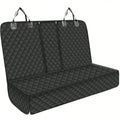 Waterproof Dog Car Seat Cover in black on a white background, front view showing quilted fabric and headrest straps