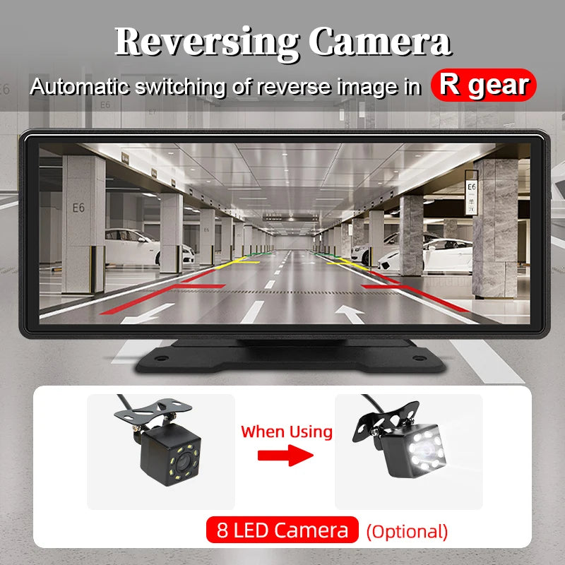 10.26 Inch Mirror Monitor reversing camera automatically switching to rear view image when in reverse gear
