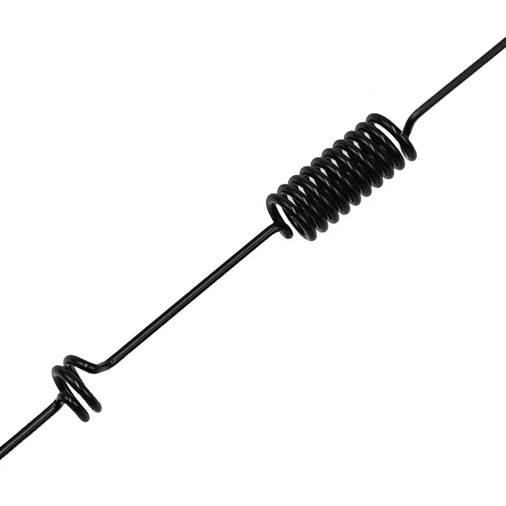 Close-up of the dual-band antenna's coil spring sections on the whip