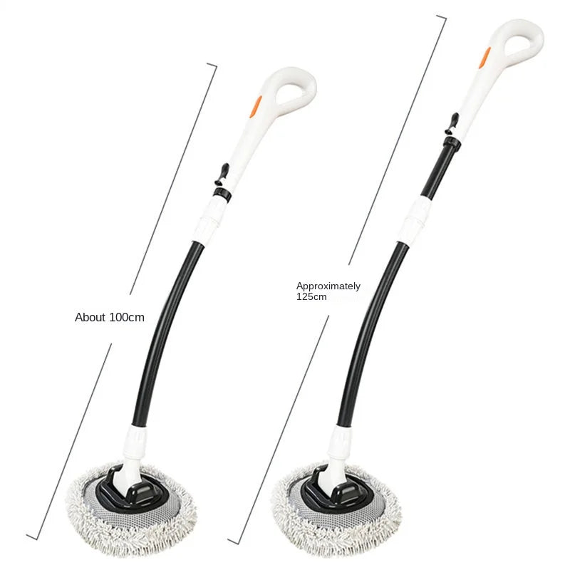 Size diagram of the Telescopic Chenille Wash Brush showing approximately 100cm and 125cm extended handle lengths