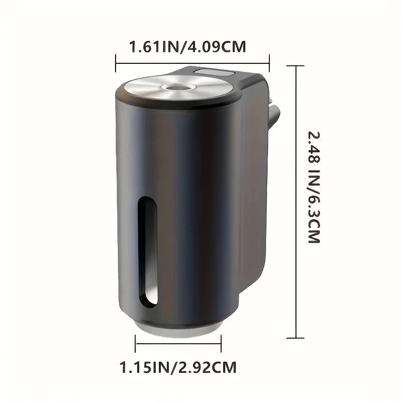 Smart Vent Aroma Diffuser dimensions diagram showing 6.3 cm height, 4.09 cm width and 2.92 cm base diameter