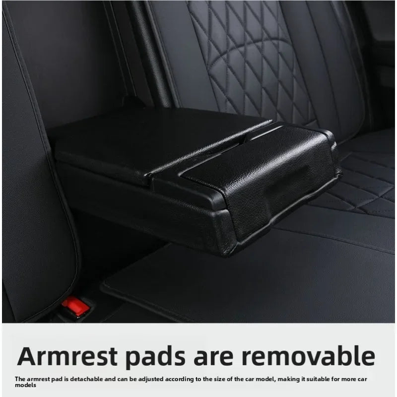 Full Coverage Car Seat Cover with removable armrest pads for easy cleaning