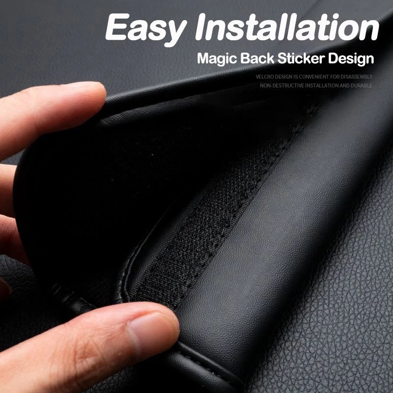 Easy Velcro Installation of Leather Car Seat Belt Shoulder Pad