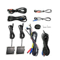 Blind Spot Monitor kit including radar sensors, wiring harnesses, indicator lights and mounting brackets