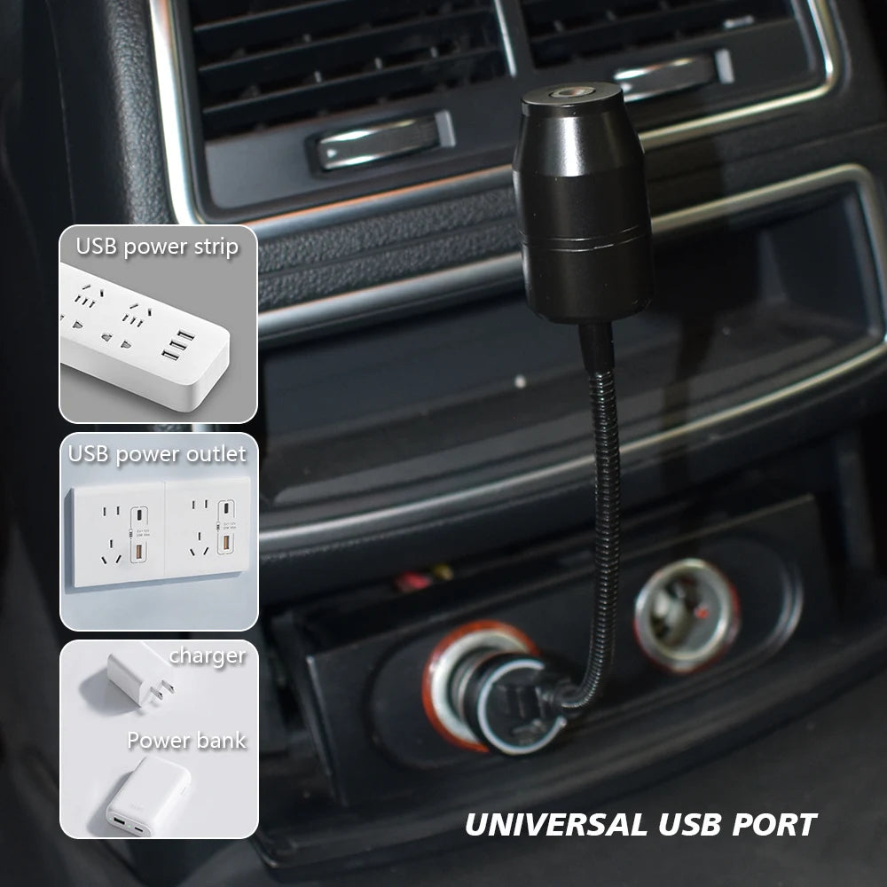 Interior Galaxy Star Light USB compatibility with power strip, wall outlet, charger and power bank