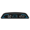 GPS Head-Up Display G3 unit on a white background showing speed at 60 km/h, a compass and 12:53 clock