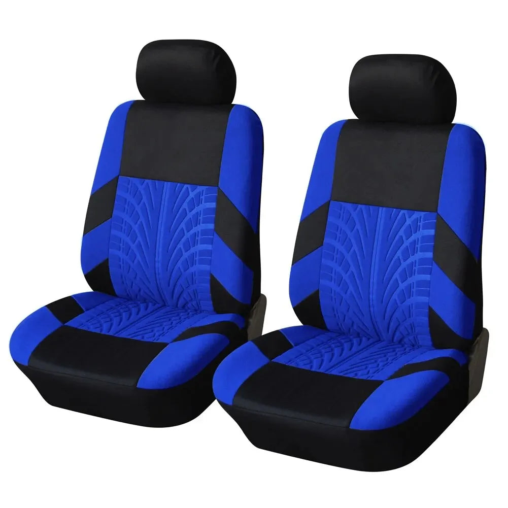 Single Ocean Blue universal front seat cover photographed on a white background.