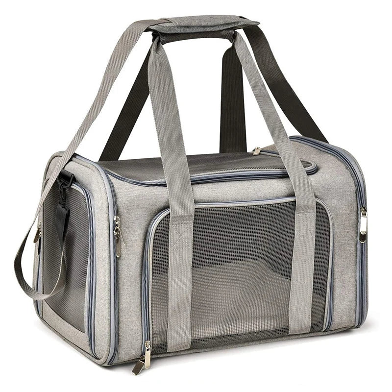 Pet Carrier Backpack in Storm Grey colourway on white background, product photo
