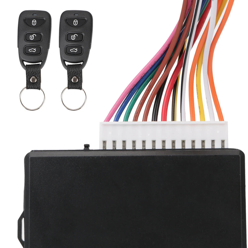Wiring harness connector and remote key fobs included in the Auto Remote Locking Kit