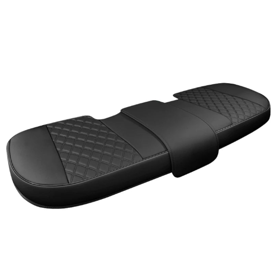 Portable cordless tyre inflator with gauge and long power cord, used on a car wheel roadside.