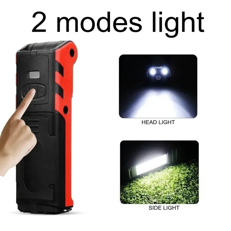 Rechargeable COB Work Light two modes light feature icon