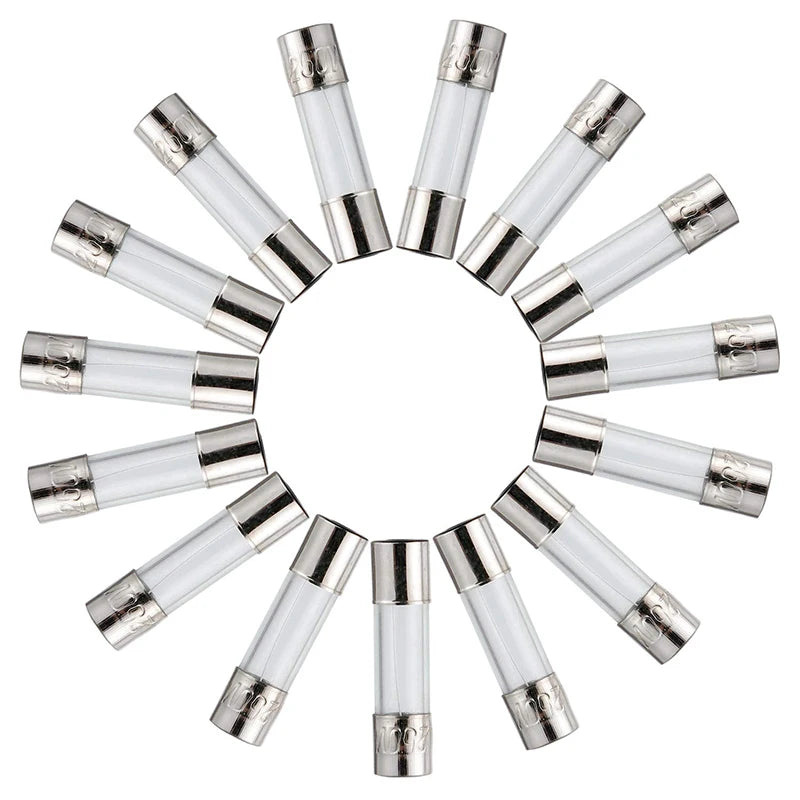 Auto Glass Fuse Kit glass fuses arranged in a circular pattern on a white background