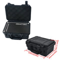 All-Weather Storage Case (small) open with internal dimension measurements labelled