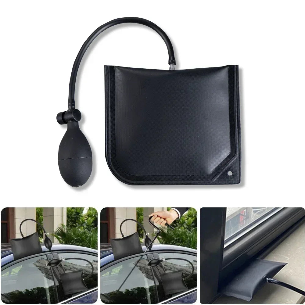 Car Dent Repair Kit air pump wedge bag inflating a car door and window gap for panel access