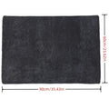 Flat lay of the XXL Microfiber Drying Towel on a white background with dimensions 90cm by 60cm labelled