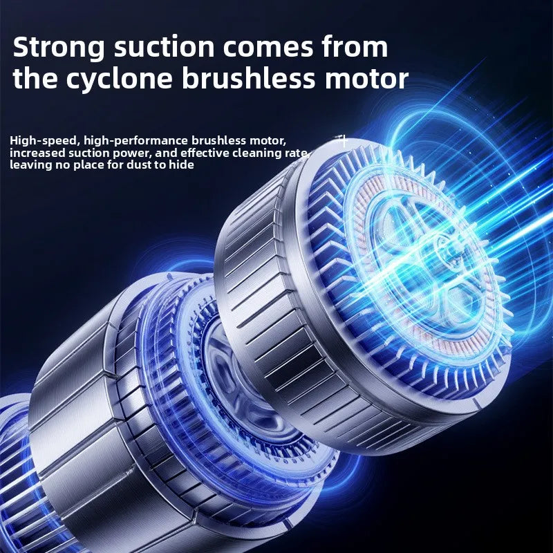 Cyclone Brushless Motor Powering Cordless Handheld Vacuum Suction