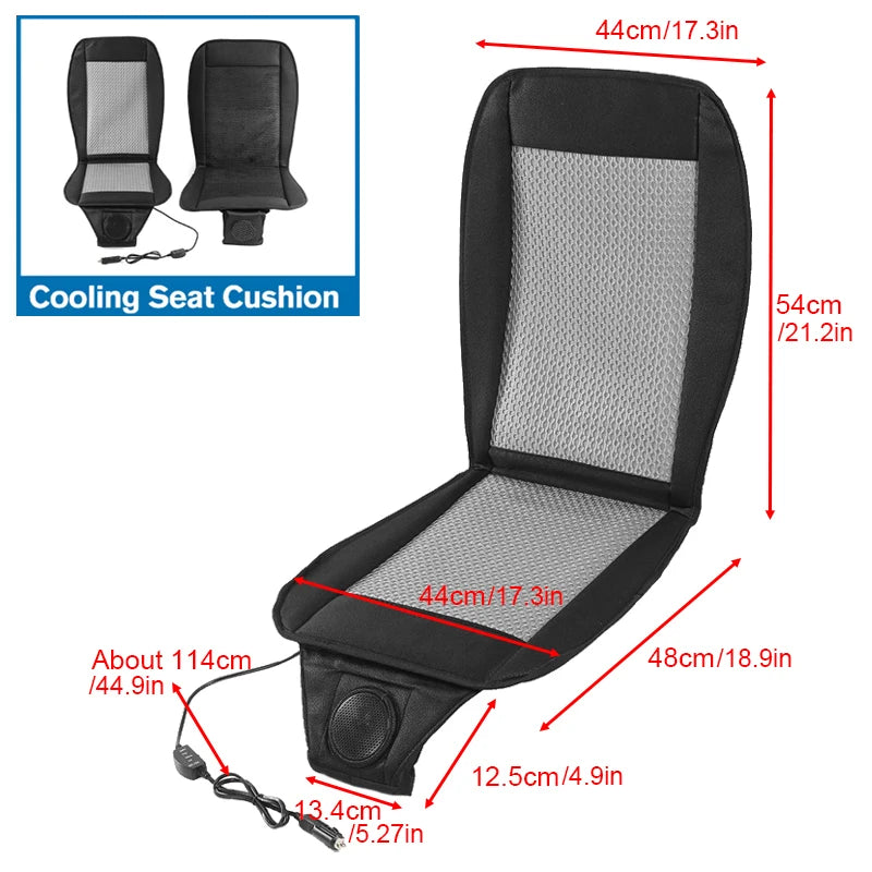 Ventilated Car Seat Cushion technical line diagram