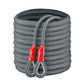 Heavy-Duty Recovery Rope coiled with double stainless steel thimble loops and red protective sleeves on a white background