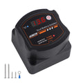 Digital VSR Battery Isolator 12V 140A with red LED voltmeter display, power button and mounting screws