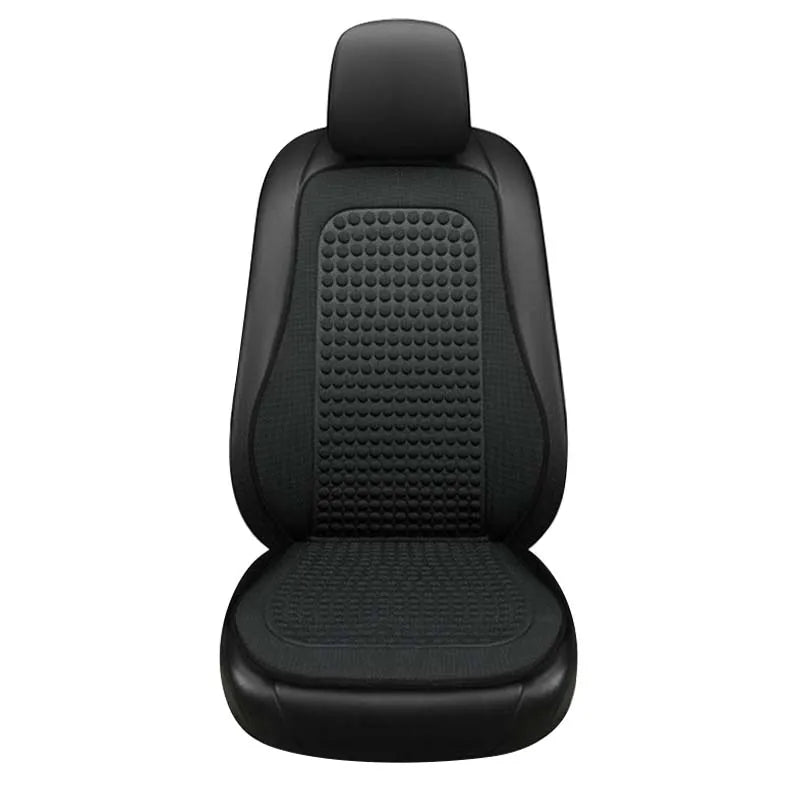 Black Ice-Silk Seat Cushion cooling car seat cover shown front-on against a white background
