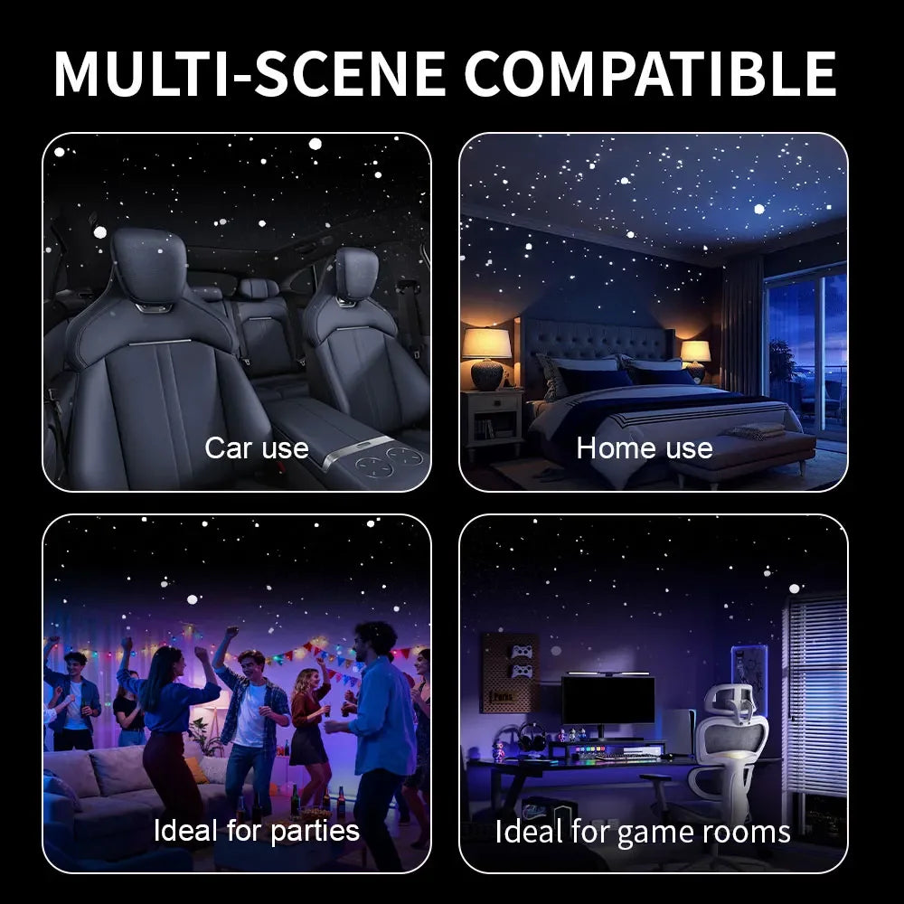 Interior Galaxy Star Light multi-scene compatible: car, home, party and game room use