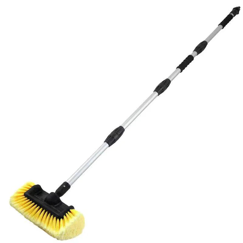 Telescopic Wash Brush fully extended with soft bristle head on a white background