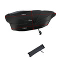 Foldable Windscreen Sun Umbrella Small size dimension diagram, 125cm by 65cm by 110cm, with a matching storage bag included as a gift